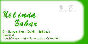 melinda bobar business card